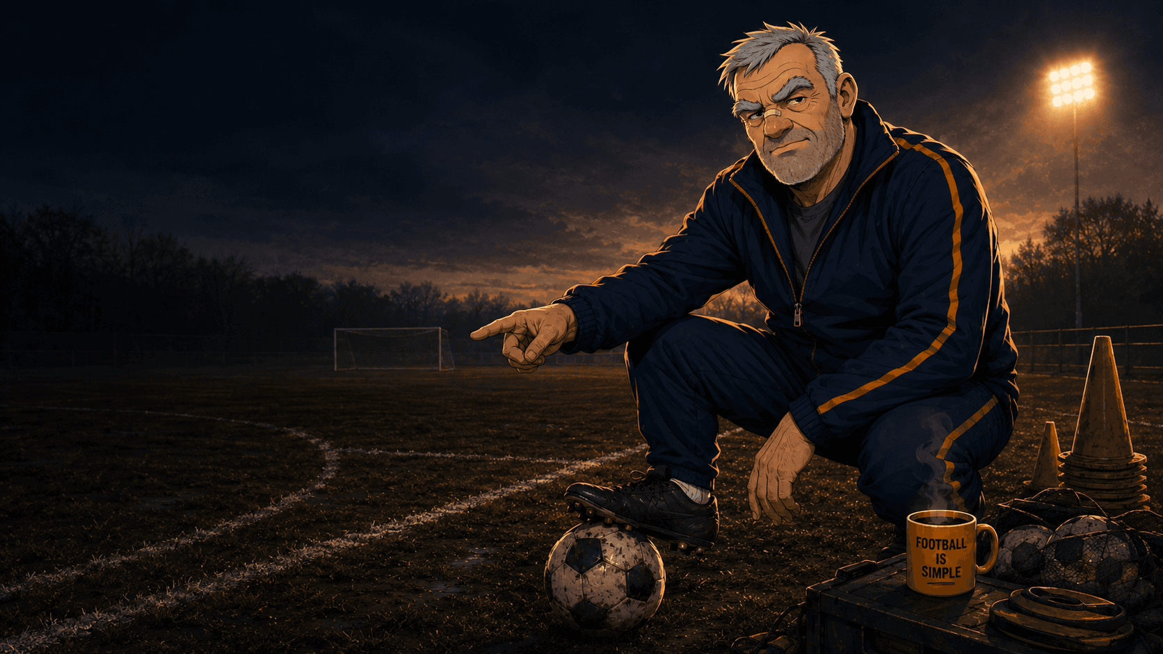 The False Nine, Explained Without the Pretension — illustrated by the Gaffer, a grassroots football coach